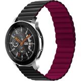 Huawei Watch 3 / Wacth 3 Pro Saat Kordonu Mıknatıslı Parçalı Kayış Strap - Siyah - Kırmızı