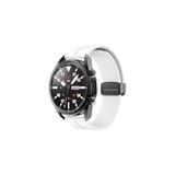 Huawei Watch 4 46mm-Watch 4 Pro Uyumlu 22 mm Silikon Magnet Kordon (GÜÇLÜ MIKNATIS) Beyaz