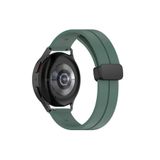 Huawei Watch 4 46mm-Watch 4 Pro Uyumlu 22 mm Silikon Magnet Kordon (GÜÇLÜ MIKNATIS) Haki Yeşil