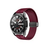 Huawei Watch 4 46mm-Watch 4 Pro Uyumlu 22 mm Silikon Magnet Kordon (GÜÇLÜ MIKNATIS) Mürdüm