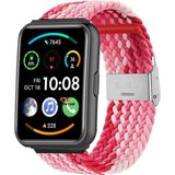 Huawei Watch Fit 2 Likralı Spor Kordon - Pembe - Kırmızı