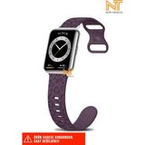 Huawei Watch Fit 2 Uyumlu Leopar Desenli Silikon Kordon - Huw. Fit2 - Mor