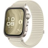 Huawei Watch Fit 3 / Fit 4 / Fit 4 Pro Uyumlu Premium Cırtlı Hasır Kordon – Nefes Alabilen Sport Loop, Ayarlanabilir Hafif ve Konforlu Akıllı Saat Kayışı - Starlight