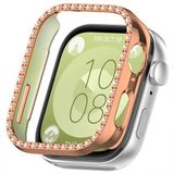 Huawei Watch Fit 3 İle Uyumlu Zarif Kristal Taşlı Kasa Koruyucu Kılıf Rose Gold