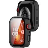 Huawei Watch Fit 4 ile Uyumlu 360° Tam Kasa ve Ekran Koruyucu – Şeffaf Silikon TPU Kaplama, Darbe ve Çizilme Önleyici, Ultra İnce Tam Koruma Kılıf (Siyah)