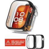 Huawei Watch Fit 4 Pro Uyumlu Yumuşak Silikon 360 Tam Koruma Kasa ve Ekran Koruyucu - Siyah