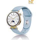 Huawei Watch Gt 2 42MM /gt 3 42MM / Gt 3 Elegant 42MM Liquid Silikon Kordon 20MM - Buz Mavisi