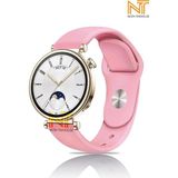 Huawei Watch Gt 2 42MM /gt 3 42MM / Gt 3 Elegant 42MM Liquid Silikon Kordon 20MM - Koyu Pembe