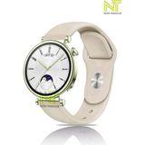 Huawei Watch Gt 2 42MM /gt 3 42MM / Gt 3 Elegant 42MM Liquid Silikon Kordon 20MM - Krem