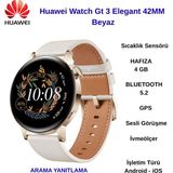 Huawei Watch Gt 3 42MM Elegant Edition Akıllı Saat+Huawei Band 10 Pembe Hediye - 35 - 48 mm - 42 mm gt3 - Beyaz