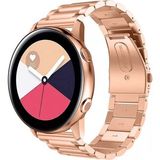 Huawei Watch Gt 3 Elegant 42MM Uyumlu 20MM Metal Baklalı Paslanmaz Çelik Kordon - Rose Gold