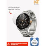 Huawei Watch Gt 3 Pro 46MM Uyumlu Kolay Uygulama Aparatlı Temperli Cam Ekran Koruyucu - Şeffaf