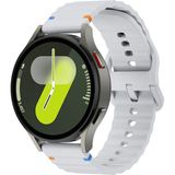 Huawei Watch Gt 5 46 mm Ile Uyumlu (22 Mm) Dalgalı Dikiş Detaylı Silikon Saat Kordonu - Gri