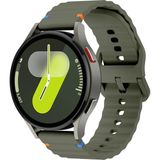Huawei Watch Gt 5 46 mm Ile Uyumlu (22 Mm) Dalgalı Dikiş Detaylı Silikon Saat Kordonu - Haki