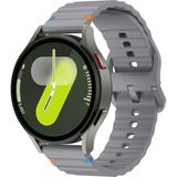 Huawei Watch Gt 5 46 mm Ile Uyumlu (22 Mm) Dalgalı Dikiş Detaylı Silikon Saat Kordonu - Koyu Gri