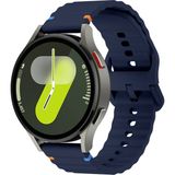 Huawei Watch Gt 5 46 mm Ile Uyumlu (22 Mm) Dalgalı Dikiş Detaylı Silikon Saat Kordonu - Lacivert