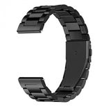 Huawei Watch Gt - Gt 2 46 - Gt 2 46 Pro Icin Metal Tokali Disli Kordon Siyah