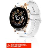Huawei Watch Gt / Gt2 / Gt3 Elegant 42MM Uyumlu Wave Silikon Kordon 20MM - Beyaz