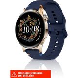 Huawei Watch Gt / Gt2 / Gt3 Elegant 42MM Uyumlu Wave Silikon Kordon 20MM - Lacivert
