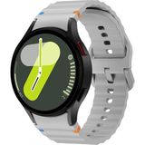 Huawei Watch Gt Gt2 Gt3 Gt4 42MM/HONOR Magic 2 20MM Kordon Dekoratif Örgü Çizgili Spor Silikon Kayış - Huw 20mm - Gri