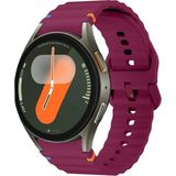 Huawei Watch Gt Gt2 Gt3 Gt4 42MM/HONOR Magic 2 20MM Kordon Dekoratif Örgü Çizgili Spor Silikon Kayış - Huw 20mm - Şarap Kırmızısı