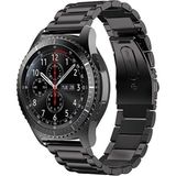 Huawei Watch GT GT2 GT3 GT4 GT5 42mm/Honor Magic 2 Kordon Klipsli Metal Kordon 04 - Siyah - Huw 20mm