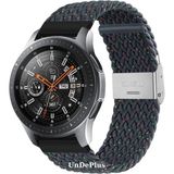 Huawei Watch GT GT2 GT3 GT4 GT5 42mm/Honor Magic 2 Kordon Metal Klipsli Flexi Örgü - Lacivert - Gold - Huw 20mm