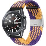 Huawei Watch GT GT2 GT3 GT4 GT5 42mm/Honor Magic 2 Kordon Metal Klipsli Flexi Örgü - Mor - Sarı - Huw 20mm