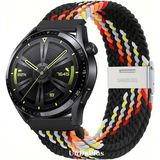 Huawei Watch GT GT2 GT3 GT4 GT5 42mm/Honor Magic 2 Kordon Metal Klipsli Flexi Örgü - Siyah - Turuncu - Huw 20mm