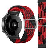 Huawei Watch GT GT2 GT3 GT4 GT5 42mm/Honor Magic 2 Kordon Örgü Tokalı Kordon - Kırmızı - Siyah - Huw 20mm