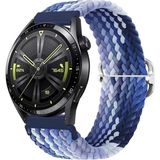 Huawei Watch GT GT2 GT3 GT4 GT5 42mm/Honor Magic 2 Kordon Örgü Tokalı Kordon - Lacivert - Beyaz - Huw 20mm