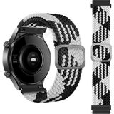 Huawei Watch GT GT2 GT3 GT4 GT5 42mm/Honor Magic 2 Kordon Örgü Tokalı Kordon - Siyah - Beyaz - Huw 20mm