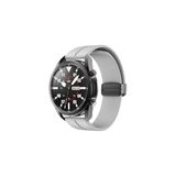Huawei Watch GT3 42 mm-GT2 42 mm Uyumlu Silikon Magnet Kordon(Güçlü Mıknatıs) Gri