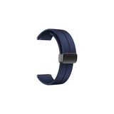 Huawei Watch GT3 42 mm-GT2 42 mm Uyumlu Silikon Magnet Kordon(Güçlü Mıknatıs) Lacivert