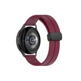 Huawei Watch GT3 42 mm-GT2 42 mm Uyumlu Silikon Magnet Kordon(Güçlü Mıknatıs) Mürdüm