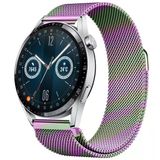 Huawei Watch Gt3 46Mm Gt3 Pro 46Mm Gt2 46Mm Gt2 Pro 46Mm Uyumlu Manyetik Milanese Loop Metal Kordon Rainbow