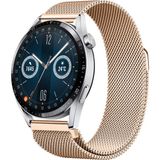 Huawei Watch Gt3 46Mm Gt3 Pro 46Mm Gt2 46Mm Gt2 Pro 46Mm Uyumlu Manyetik Milanese Loop Metal Kordon Rose Gold