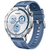 Huawei Watch Gt3 46Mm Gt3 Pro Gt3 Se İle Uyumlu Metal Tokalı Dikiş Detaylı Şık Dokuma Silikon Kordon Mavi