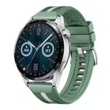 Huawei Watch Gt3 Pro Gt3 Gt2 46Mm Sportstripe Örgü Desen Metal Tokalı Silikon Akıllı Saat Kordonu Haki