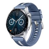 Huawei Watch Gt3 Pro Gt3 Gt2 46Mm Sportstripe Örgü Desen Metal Tokalı Silikon Akıllı Saat Kordonu Mavi