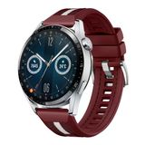 Huawei Watch Gt3 Pro Gt3 Gt2 46Mm Sportstripe Örgü Desen Metal Tokalı Silikon Akıllı Saat Kordonu Mürdüm