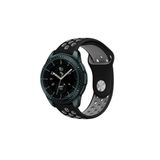 Huawei Watch Gt3 Se - Gt3 Pro - Gt2 Pro- Gt2 46 Mm Tam Uyumlu 22 Mm Delikli Spor Silikon Kordon Siyah-Gri