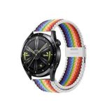 Huawei Watch GT4 41 mm Uyumlu 18mm Metal Klipsli Flexıble Kordon Beyaz Gökkuşağı