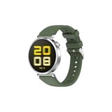 Huawei Watch GT4 41 mm ve GT5 41 mm ile Uyumlu 18 mm Kordon Ayarlanabilir Tokalı Soft Silikon Kayış Haki
