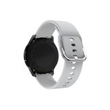 Huawei Watch GT4 41mm [18mm] Uyumlu A+Kalite Metal Tokalı Yumuşak Jel Silikon Kayış Kordon Gri