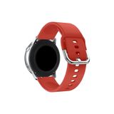 Huawei Watch GT4 41mm [18mm] Uyumlu A+Kalite Metal Tokalı Yumuşak Jel Silikon Kayış Kordon Kırmızı