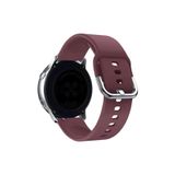 Huawei Watch GT4 41mm [18mm] Uyumlu A+Kalite Metal Tokalı Yumuşak Jel Silikon Kayış Kordon Koyu Kırmızı