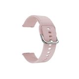 Huawei Watch GT4 41mm [18mm] Uyumlu A+Kalite Metal Tokalı Yumuşak Jel Silikon Kayış Kordon Pink
