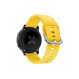 Huawei Watch GT4 41mm [18mm] Uyumlu A+Kalite Metal Tokalı Yumuşak Jel Silikon Kayış Kordon Sarı