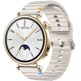 Huawei Watch Gt4 41Mm İle Uyumlu Dalga Desenli Tokalı Yumusaş Soft Silikon Kordon Starlight